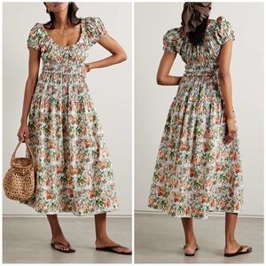 Doen Leanne Floral Midi Dress Calico Garden